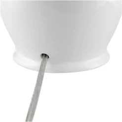 360 Lighting Jane Modern Table Lamps 25" High Set Of 2 White Ceramic Black Faux Silk Drum Shade For Bedroom Living Room Home Bedside Nightstand Office -360 Lighting GUEST 75aac0d0 e1d8 4287 9a04 4dc21f26f27d 1