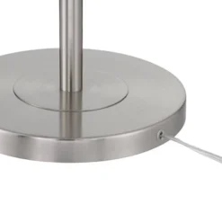 360 Lighting Shasta Modern 62 1/2" Tall Standing Floor Lamp Skinny Pole Silver Clear Glass Brushed Nickel Finish Living Room Bedroom House Reading -360 Lighting GUEST 76499d6b 203e 46e1 ab0d be8d609d6ba9