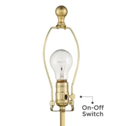 360 Lighting Saul Modern Table Lamp 26" High Brass Gold Metal Open Rings Oatmeal Fabric Rectangular Shade For Bedroom Living Room Bedside Nightstand -360 Lighting GUEST 777f0c29 e0ae 4827 ab76 e15544627c31