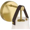 360 Lighting Ashley 10 1/2" High Antique Brass And Leather Wall Sconce -360 Lighting GUEST 78d22eac f08a 498f 936e a81f3553040a