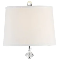 360 Lighting Montrose Modern Floor Lamps 61" Tall Set Of 2 Polished Steel Crystal Glass White Fabric Drum Shade For Living Room Bedroom Office House -360 Lighting GUEST 79c3fd56 5a3b 4bbf 8d7e 69190fd2bb93