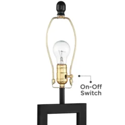 360 Lighting Todd 30" Tall Large Rectangular Modern End Table Lamps Set Of 2 USB Port AC Power Outlet Black Metal Living Room Charging White Shade -360 Lighting GUEST 7adc921a 3901 4533 b10a 822c39c6dad5