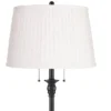 360 Lighting Dyna 58" High Pleated Shade Black 2-Light Floor Lamp