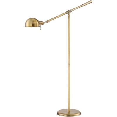 360 Lighting Traditional Pharmacy Floor Lamp With USB Charging Port 55" Tall Brass Dome Shade Adjustable Arm For Living Room Reading 9 360 Lighting Traditional Pharmacy Floor Lamp With USB Charging Port 55" Tall Brass Dome Shade Adjustable Arm For Living Room Reading - Image 7
