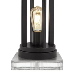 360 Lighting Marcel Modern Table Lamps Set Of 2 With Square Risers 24 1/4" High LED Nightlight USB Charging Port Black Natural Shade For Bedroom Desk -360 Lighting GUEST 7dba602e bd6b 485e 9cc6 18d4ca93aa6b