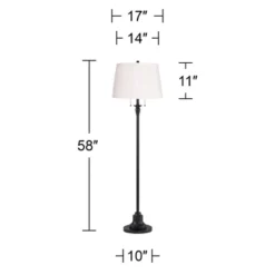 360 Lighting Dyna 58" High Pleated Shade Black 2-Light Floor Lamp -360 Lighting GUEST 7e88703b 3452 40dc 8b2d 4b411d00bbf9
