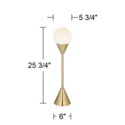 360 Lighting Leah 25 3/4" High Modern Accent Table Lamp Gold Brass Finish Metal Single Glass White Globe Shade Living Room Bedroom Bedside Nightstand 10 360 Lighting Leah 25 3/4" High Modern Accent Table Lamp Gold Brass Finish Metal Single Glass White Globe Shade Living Room Bedroom Bedside Nightstand -360 Lighting GUEST 7f7b794d 9401 4156 b353 a24b16d480dd