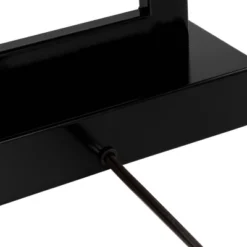 360 Lighting Todd 30" Tall Large Rectangular Modern End Table Lamps Set Of 2 USB Port AC Power Outlet Black Metal Living Room Charging White Shade -360 Lighting GUEST 83101b61 e300 435e b898 4c5b9bf96328