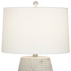 360 Lighting 23" High Small Mid Century Modern Accent Table Lamp Handcrafted Sandstone Finish Ceramic Single Living Room Bedroom Colors May Vary -360 Lighting GUEST 846f2d7a 34cc 48ed b448 da22547fb0d9