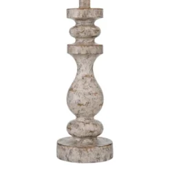 360 Lighting Jordanna 26" High Candlestick Farmhouse Rustic Country Cottage Table Lamps Set Of 2 USB Port White Distressed Finish Living Room Charging -360 Lighting GUEST 85981aed cf79 4251 bb29 783f4796919e