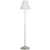 360 Lighting Modern Floor Lamp Brushed Nickel Imperial White Fabric Bell Shade For Living Room Reading Bedroom Office -360 Lighting GUEST 85d65b64 0dc5 45c2 9a02 98952bb64b46