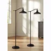 360 Lighting Kayne Farmhouse Rustic 61" Tall Standing Floor Lamps Set Of 2 Lights Downbridge Task Adjustable Foot Switch Brown Satin Bronze Finish -360 Lighting GUEST 86391a92 778b 4f5c ba8f 13fd2b065cee
