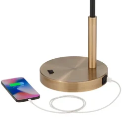 360 Lighting Colborne Modern Mid Century Desk Table Lamp 28" Tall Antique Brass Black With USB Charging Port LED For Bedroom Living Room Bedside Kids 12 360 Lighting Colborne Modern Mid Century Desk Table Lamp 28" Tall Antique Brass Black With USB Charging Port LED For Bedroom Living Room Bedside Kids -360 Lighting GUEST 86a563e5 0152 41a0 be97 a09f9236d93f