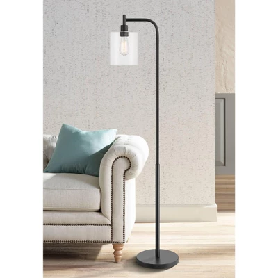 360 Lighting Karis Farmhouse Rustic 62 1/2" Tall Standing Floor Lamps Set Of 2 Lights Downbridge Edison Foot Switch Metal Matte Black Glass Shade 8 360 Lighting Karis Farmhouse Rustic 62 1/2" Tall Standing Floor Lamps Set Of 2 Lights Downbridge Edison Foot Switch Metal Matte Black Glass Shade - Image 6