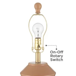 360 Lighting Tatum 22 1/4" High Small Geometric Mid Century Modern Accent Table Lamp Red Clay Glaze Finish Ceramic Single Living Room Bedroom -360 Lighting GUEST 8792e529 df2b 460f afba 4a3920e5a8ce