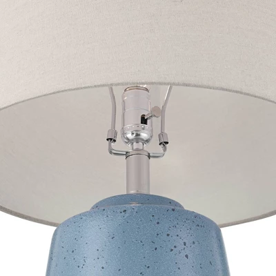 360 Lighting Aegean 28" Tall Coastal Modern Table Lamps Set Of 2 Blue White Finish Ceramic Beige Shade Living Room Bedroom Bedside Nightstand House 10 360 Lighting Aegean 28" Tall Coastal Modern Table Lamps Set Of 2 Blue White Finish Ceramic Beige Shade Living Room Bedroom Bedside Nightstand House - Image 8