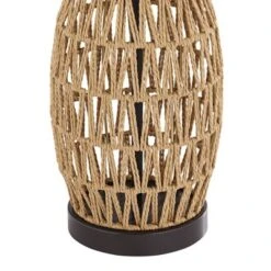 360 Lighting San Carlos Coastal Modern Table Lamps 29" Tall Set Of 2 Natural Rattan Wicker Oatmeal Fabric Drum Shade For Bedroom Living Room Bedside -360 Lighting GUEST 889fd4e5 5d2b 4dc9 933c 3cdc5a44a8da