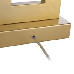 360 Lighting Marshall 30" Tall Open Rectangle Large Modern Luxe End Table Lamps Set Of 2 Gold Finish Metal White Shade Living Room Bedroom Bedside -360 Lighting GUEST 89514a98 0b95 42f7 8648 61c57112377e 1