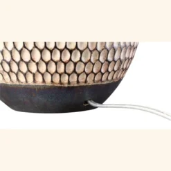 360 Lighting Emma Modern Mid Century Accent Table Lamp 21" High Wood Brown Ceramic Oatmeal Drum Shade For Bedroom Living Room Bedside Nightstand Home -360 Lighting GUEST 8df17054 d285 408d b95e 60677cb0a7a4