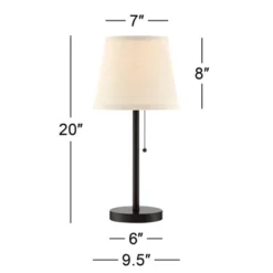 360 Lighting Modern Desk Table Lamp With Hotel Style USB And AC Power Outlet In Base 20" High Bronze Metal Oatmeal Drum Shade For Bedroom Office 16 360 Lighting Modern Desk Table Lamp With Hotel Style USB And AC Power Outlet In Base 20" High Bronze Metal Oatmeal Drum Shade For Bedroom Office -360 Lighting GUEST 8f0f304f 253e 4100 8b7a 7cfab6664672