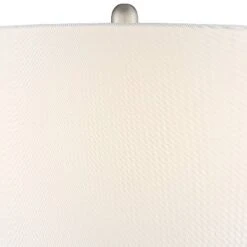 360 Lighting Azure Modern Table Lamps 29 1/2" Tall Set Of 2 Blue Brown Art Glass White Fabric Drum Shade For Bedroom Living Room Bedside Nightstand -360 Lighting GUEST 8f43044c 89b2 4102 95da a17a8dd2443f