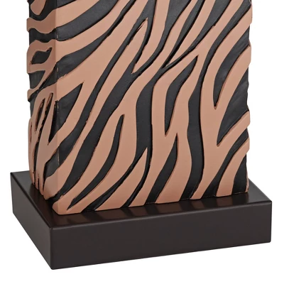 360 Lighting Modern Table Lamps Set Of 2 With USB Charging Port 27" Tall Zebra Faux Wood Off-White Fabric Shade For Bedroom Bedside House 10 360 Lighting Modern Table Lamps Set Of 2 With USB Charging Port 27" Tall Zebra Faux Wood Off-White Fabric Shade For Bedroom Bedside House - Image 8