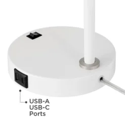 360 Lighting Chase 23" High Small Modern Desk Lamps Set Of 2 USB Port White Metal Home Office Living Room Charging Bedroom Bedside Nightstand 13 360 Lighting Chase 23" High Small Modern Desk Lamps Set Of 2 USB Port White Metal Home Office Living Room Charging Bedroom Bedside Nightstand -360 Lighting GUEST 909a8193 ae78 45fd b960 d2bd91cd059d