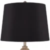 360 Lighting Lynn Country Cottage Buffet Table Lamps 26 3/4" High Set Of 2 Light Beige Wood Black Faux Silk Drum Shade For Bedroom Living Room Office -360 Lighting GUEST 91b5b6f1 21cd 433c b9c7 d2a9d5792a56