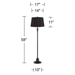 360 Lighting Dyna Traditional 58" Tall 2-Light Standing Floor Lamp Skinny Pole Pull Chain Black Finish Living Room Bedroom Faux Silk Black Shade 8 360 Lighting Dyna Traditional 58" Tall 2-Light Standing Floor Lamp Skinny Pole Pull Chain Black Finish Living Room Bedroom Faux Silk Black Shade -360 Lighting GUEST 9308c81a 2741 41a1 aee1 1b0f26c3584d