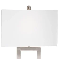 360 Lighting Todd Modern Table Lamp 30" Tall Steel Open Rectangle With USB And AC Power Outlet In Base White Shade For Bedroom Living Room Bedside -360 Lighting GUEST 93228684 491e 4d8e 82d9 37356a6cb845