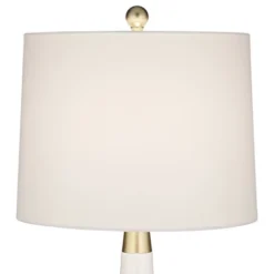 360 Lighting Nesbit Modern Mid Century Table Lamps 25" High Set Of 2 White Ceramic With USB Charging Port Drum Shade For Bedroom Living Room Bedside 15 360 Lighting Nesbit Modern Mid Century Table Lamps 25" High Set Of 2 White Ceramic With USB Charging Port Drum Shade For Bedroom Living Room Bedside -360 Lighting GUEST 94ef9369 77ae 49d4 9107 a03625e4ab90