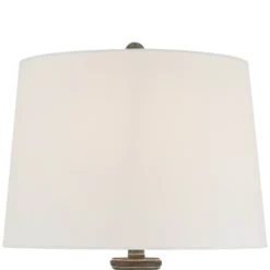 360 Lighting Lockland 31" Tall Column Large Traditional End Table Lamp Antique Brown Finish Single White Shade Living Room Bedroom Bedside Nightstand -360 Lighting GUEST 95d9bab7 562e 4bbd 8c38 2ff0a92167a9