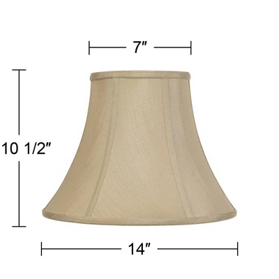 360 Lighting Traditional Floor Lamp Swing Arm 70" Tall Antique Brass Imperial Taupe Fabric Bell Shade For Living Room Reading Bedroom 6 360 Lighting Traditional Floor Lamp Swing Arm 70" Tall Antique Brass Imperial Taupe Fabric Bell Shade For Living Room Reading Bedroom - Image 4