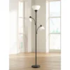 360 Lighting Bingham Modern Torchiere Floor Lamp With Side Lights 71 1/2" Tall Black Metal White Shade For Living Room Reading Bedroom Office House -360 Lighting GUEST 97814fbc 9e2a 468f 87d6 1482567af30b