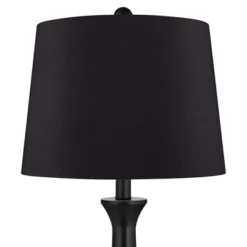 360 Lighting Karl Modern Table Lamps 28 1/4" Tall Set Of 2 Black Metal With USB And AC Power Outlet In Base Faux Silk Shade For Bedroom House Home 14 360 Lighting Karl Modern Table Lamps 28 1/4" Tall Set Of 2 Black Metal With USB And AC Power Outlet In Base Faux Silk Shade For Bedroom House Home -360 Lighting GUEST 99c9cd97 f778 45f8 83bd 34b14e3a668e