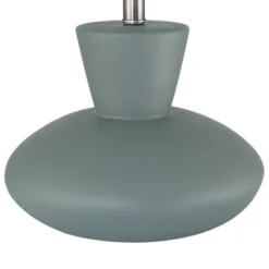 360 Lighting Emil 21 1/2" High Small Mid Century Modern Accent Table Lamp Light Gray Ceramic Single White Shade Living Room Bedroom Bedside Nightstand -360 Lighting GUEST 9a142295 9fdc 415b 8dce 77e1d035cc7d