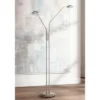 360 Lighting Casper Traditional Pharmacy Floor Lamp 63" Tall Brushed Nickel 2-Light LED Adjustable Arm Swivel Head For Living Room Bedroom -360 Lighting GUEST 9a4cb5f6 823d 4dd5 83ac c162bd50d4e3