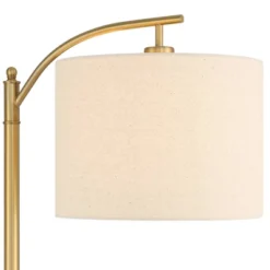 360 Lighting Modern Downbridge Floor Lamp 61 1/2" Tall Warm Gold Metal Off-White Linen Drum Shade For Living Room Reading Bedroom 11 360 Lighting Modern Downbridge Floor Lamp 61 1/2" Tall Warm Gold Metal Off-White Linen Drum Shade For Living Room Reading Bedroom -360 Lighting GUEST 9c71ab6a 6e82 47a1 a24e 201431ca1e67