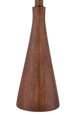 360 Lighting Fraiser 23 1/2" High Cone Small Mid Century Modern Accent Table Lamps Set Of 2 Brown Wood Finish Living Room Bedroom Oatmeal Shade 6 360 Lighting Fraiser 23 1/2" High Cone Small Mid Century Modern Accent Table Lamps Set Of 2 Brown Wood Finish Living Room Bedroom Oatmeal Shade - Image 4