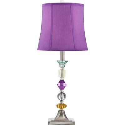 360 Lighting Bijoux Modern Table Lamp 25 1/2" High Multi Colored Stacked Gem Purple Shade For Bedroom Living Room Bedside Nightstand Office Family 8 360 Lighting Bijoux Modern Table Lamp 25 1/2" High Multi Colored Stacked Gem Purple Shade For Bedroom Living Room Bedside Nightstand Office Family - Image 6