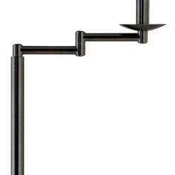 360 Lighting Gabrielle Modern 60 1/2" Tall Standing Floor Lamp Skinny Adjustable Swing Arm Brown Metal Bronze Finish Living Room Pleated Diamond Shade -360 Lighting GUEST 9d61008c b5c5 4855 9442 69b914219a9f 2