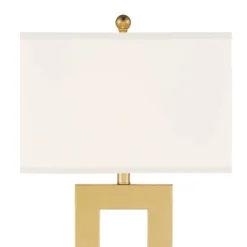 360 Lighting Marshall 30" Tall Open Rectangle Large Modern Luxe End Table Lamps Set Of 2 Gold Finish Metal White Shade Living Room Bedroom Bedside -360 Lighting GUEST 9da206ab 3b75 4869 8adb d4f110501669