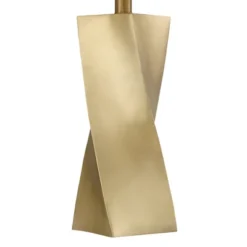 360 Lighting Arabella 25" High Geometric Modern Table Lamps Set Of 2 Gold Finish Off-White Shade Living Room Bedroom Bedside Nightstand House Office -360 Lighting GUEST 9edb860f 1a4f 40dc 8077 436df5c457fe