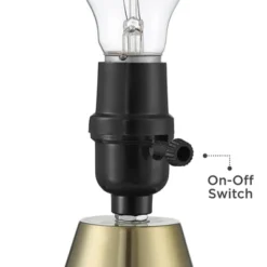 360 Lighting Marty Modern Accent Table Lamps 14 3/4" High Set Of 2 Brass Metal White Cylinder Shade For Bedroom Bedside Nightstand Office Kids House -360 Lighting GUEST 9eea4f7d e438 42c8 a6ed 26cb51894f35