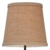 360 Lighting Rustic Farmhouse Accent Table Lamp 15 1/2" High Set Of 2 Sculptural Crackle Dark Bronze Brown Natural Burlap Drum Shade For Bedroom House -360 Lighting GUEST 9f93d38f 37b3 4a3b b864 d520cb13161c