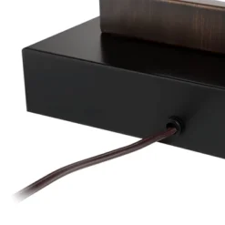 360 Lighting Todd Modern Table Lamps 30" Tall Set Of 2 Bronze With USB And AC Power Outlet In Base Oatmeal Shade For Bedroom Living Room Bedside Desk -360 Lighting GUEST a0968548 a479 4a64 9a62 4ef805e80617