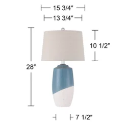 360 Lighting Aegean 28" Tall Coastal Modern Table Lamps Set Of 2 Blue White Finish Ceramic Beige Shade Living Room Bedroom Bedside Nightstand House 12 360 Lighting Aegean 28" Tall Coastal Modern Table Lamps Set Of 2 Blue White Finish Ceramic Beige Shade Living Room Bedroom Bedside Nightstand House -360 Lighting GUEST a0e2a420 9356 4bbf 9cb0 9f47f2c34243