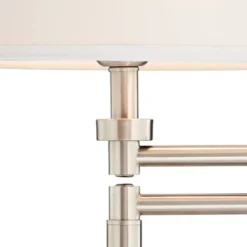 360 Lighting Camber Modern Desk Table Lamp 29" Tall Brushed Steel With USB And AC Power Outlet In Base Swing Arm Linen Shade For Bedroom Living Room 14 360 Lighting Camber Modern Desk Table Lamp 29" Tall Brushed Steel With USB And AC Power Outlet In Base Swing Arm Linen Shade For Bedroom Living Room -360 Lighting GUEST a194d443 0ee6 45cd a24a ea97c190521c