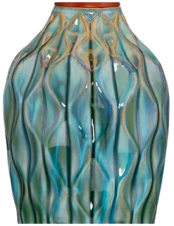 360 Lighting Rocco Modern Mid Century Table Lamps 30" Tall Set Of 2 Blue Teal Glaze Ceramic Linen Drum Shade For Bedroom Living Room Nightstand Home -360 Lighting GUEST a1b71740 5a73 46c7 9a8a 5db6531f8b34