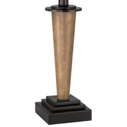 360 Lighting Fernbank 23 1/2" High Small Farmhouse Rustic Accent Table Lamps Set Of 2 USB Port Brown Bronze Finish Metal Living Room Charging -360 Lighting GUEST a3b450c3 9872 4ac0 b610 b3c3f745e277